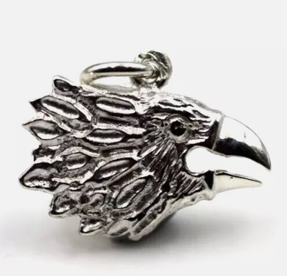 Genuine Sterling Silver 925 Eagle Head Charm / Pendant