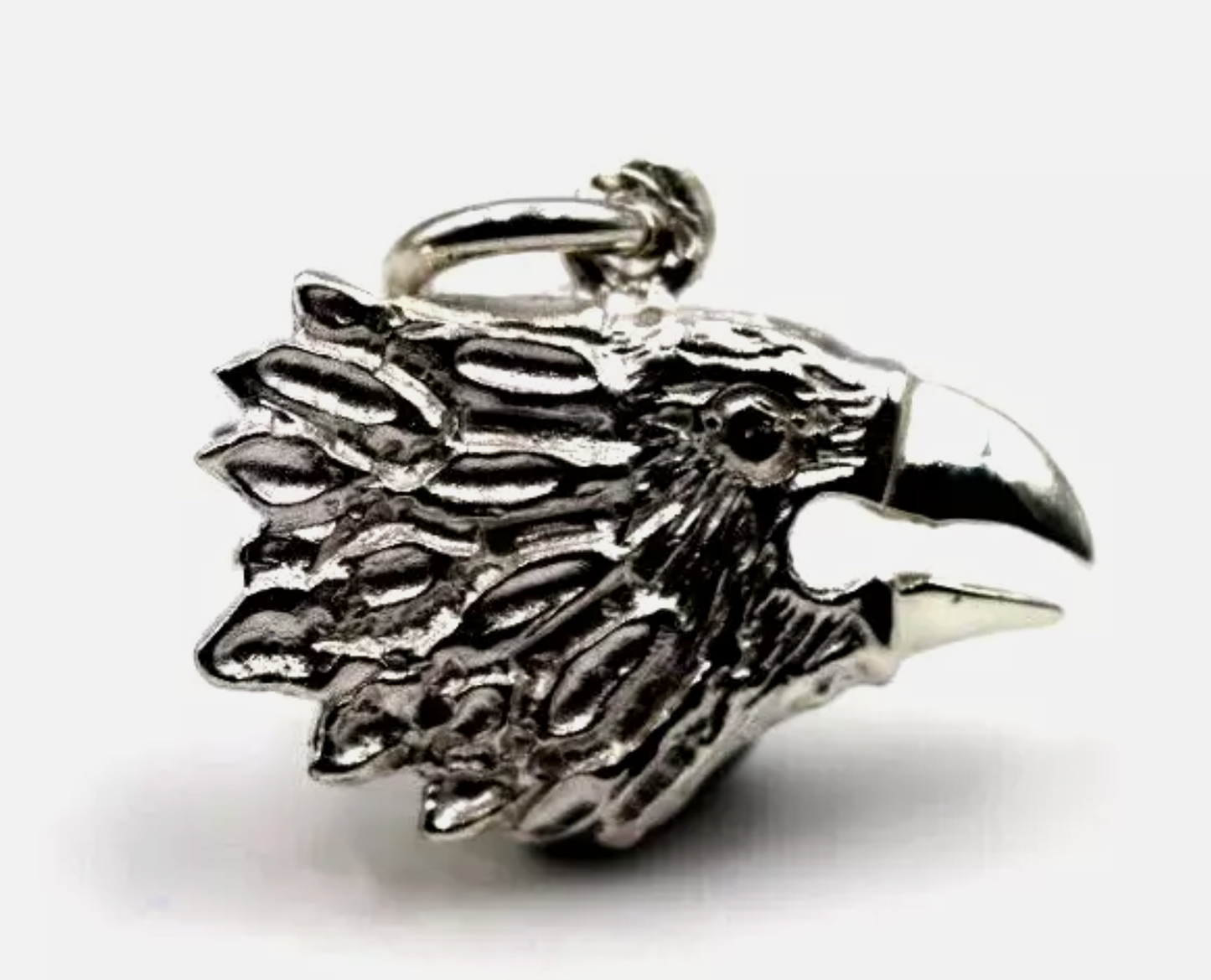 Genuine Sterling Silver 925 Eagle Head Charm / Pendant