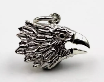 Genuine Sterling Silver 925 Eagle Head Charm / Pendant