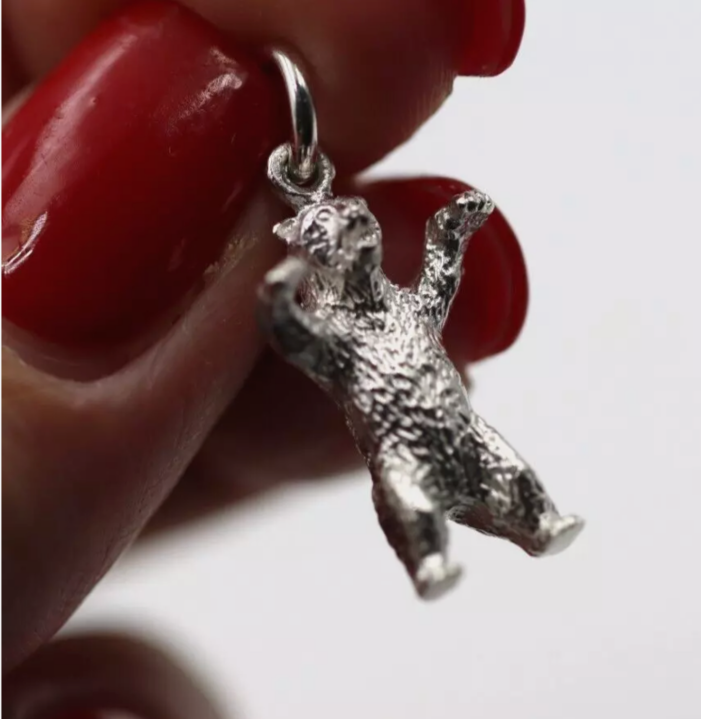 Genuine Sterling Silver 925 Solid Large Bear Pendant / Charm