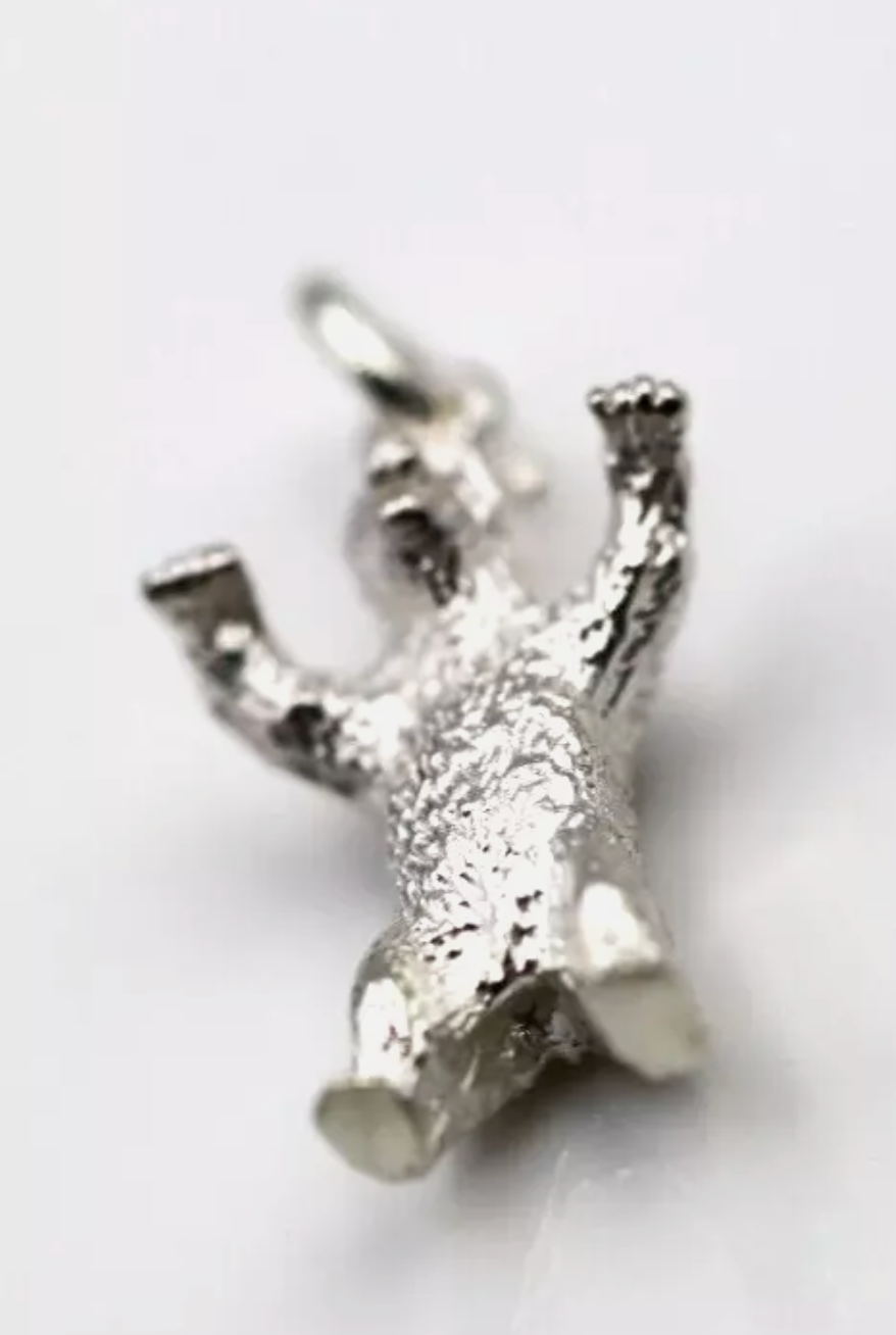 Genuine Sterling Silver 925 Solid Large Bear Pendant / Charm