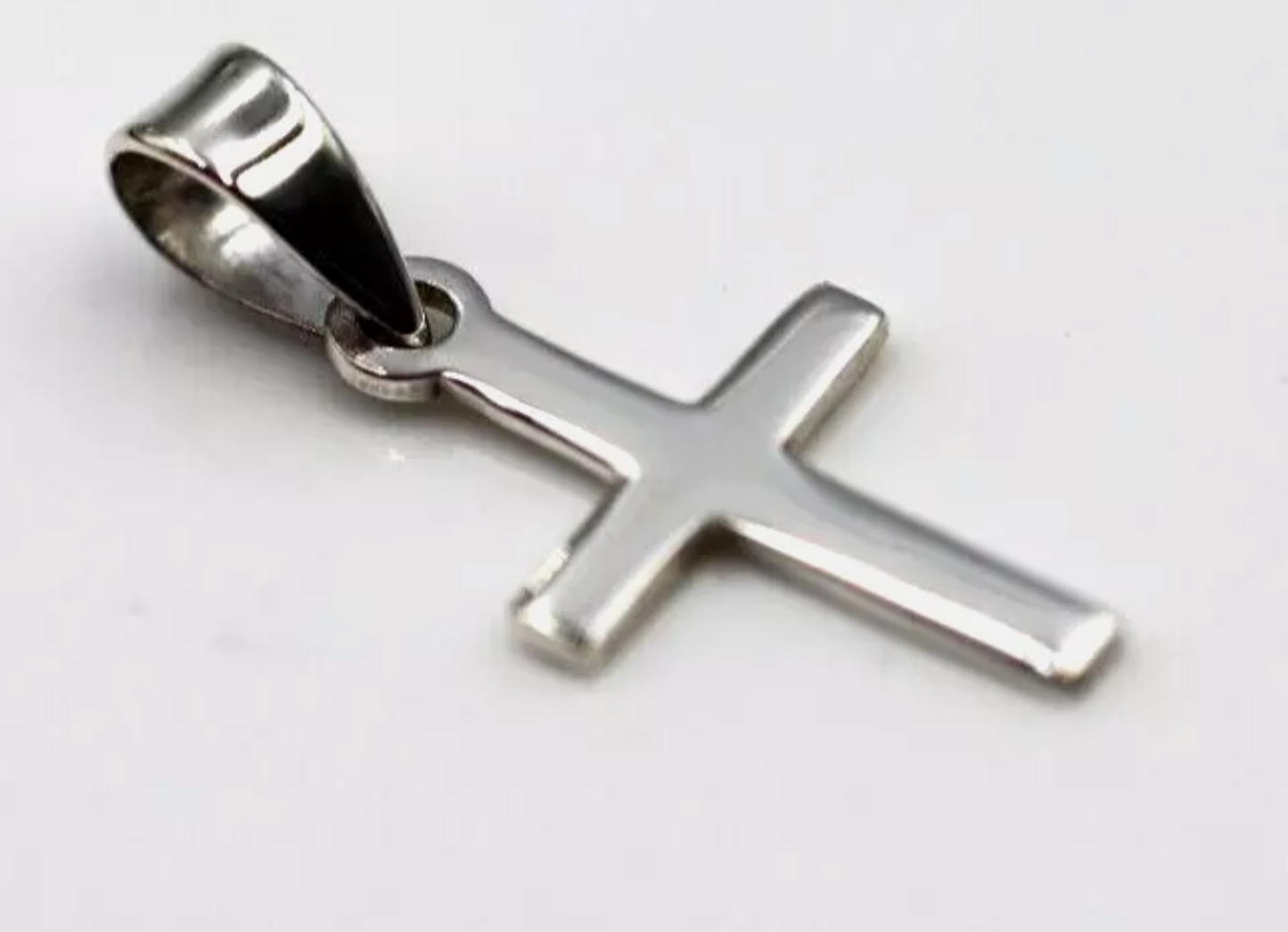 Genuine Sterling Silver 925 Small Cross Pendant / Charm 11×18mm