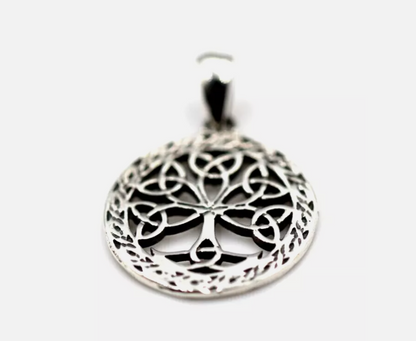 Genuine Sterling Silver 925 Filigree Tree Of Life 18mm Pendant Charm