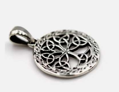 Genuine Sterling Silver 925 Filigree Tree Of Life 18mm Pendant Charm