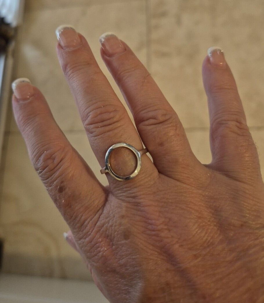 Kaedesigns New Solid Genuine 9ct Yellow, Rose or White Gold Open Circle Dress Ring - Choose your size