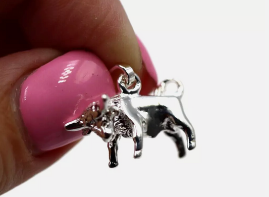 Genuine Sterling Silver 925 Taurus Zodiac Bull Charm / Pendant