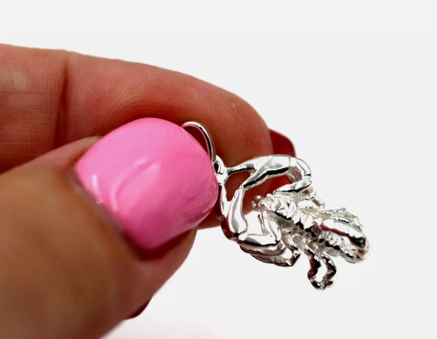 Genuine Large/Med Sterling Silver 925 Scorpio Zodiac Pendant / Charm