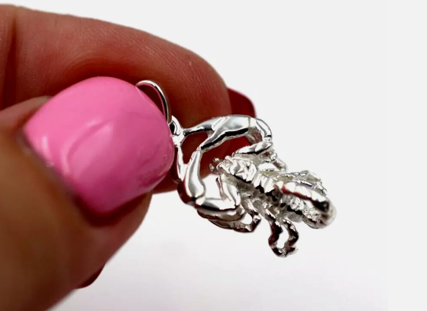 Genuine Large/Med Sterling Silver 925 Scorpio Zodiac Pendant / Charm