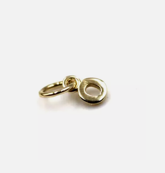 Genuine 9ct 9kt Genuine Tiny Very Small Yellow Gold Initial Pendant Charm O
