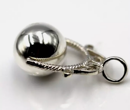 Genuine Large Sterling Silver 925 14mm Ball Spinner Pendant