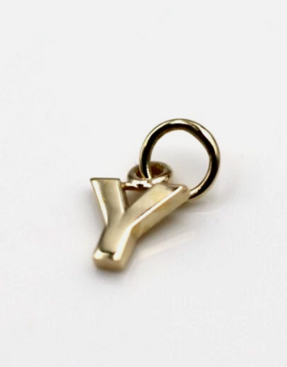 Kaedesigns, Genuine 9ct 9kt Genuine Solid Yellow, Rose or White Gold Initial Pendant Y
