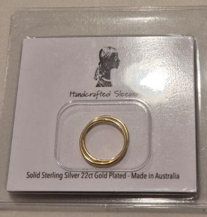 Genuine 22ct Gold Plated Sleepers on Sterling Silver Earrings 14mm