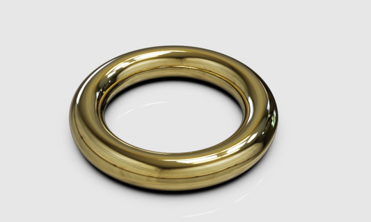 Genuine New Solid 10ct Yellow, Rose or White Gold Full Solid 4mm Wide Barrel Band Ring Size J1/2 / 5