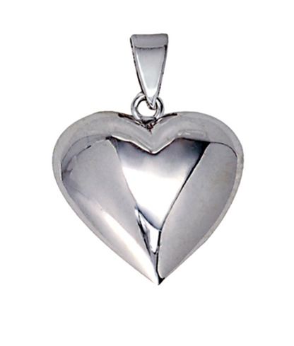 Genuine New Sterling Silver 925 18mm Hollow Puffy Bubble Heart Pendant