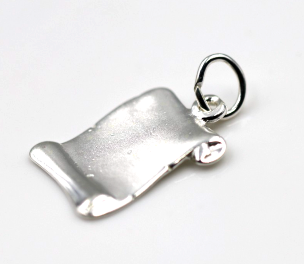 Genuine Sterling Silver 925 Open Scroll Charm / Pendant  19x12mm