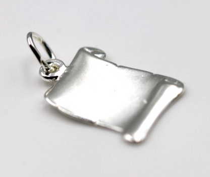 Genuine Sterling Silver 925 Open Scroll Charm / Pendant  19x12mm
