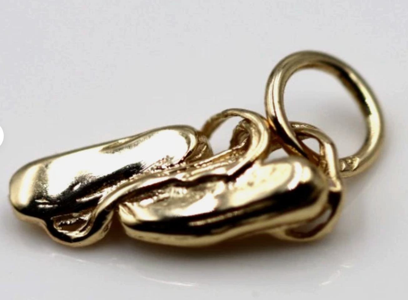 Genuine 9ct 9k 375 Yellow, Rose or White Gold Ballerina Ballet Shoe Slipper Charm Pendant (Copy)