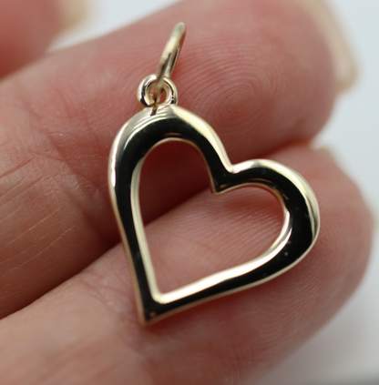 Kaedesigns Genuine 9k 9ct 375 Yellow, Rose or White Gold Open Heart Pendant