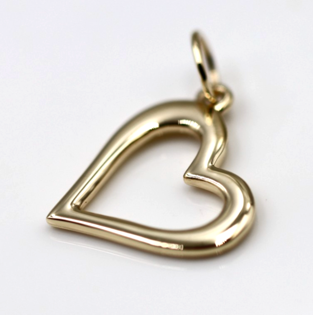 Kaedesigns Genuine 9k 9ct 375 Yellow, Rose or White Gold Open Heart Pendant