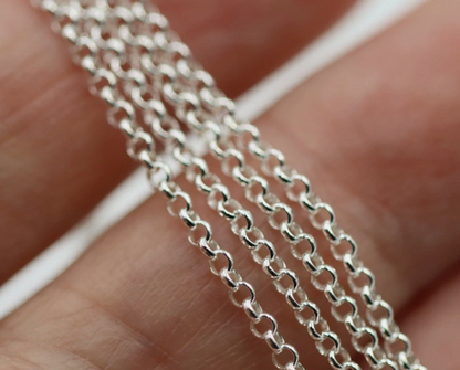 Genuine Sterling Silver 925 Oval Belcher Necklace Chain 1.9mm wide - Choose your length