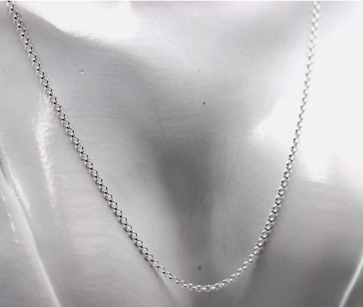 Genuine Sterling Silver 925 Oval Belcher Necklace Chain 1.9mm wide - Choose your length