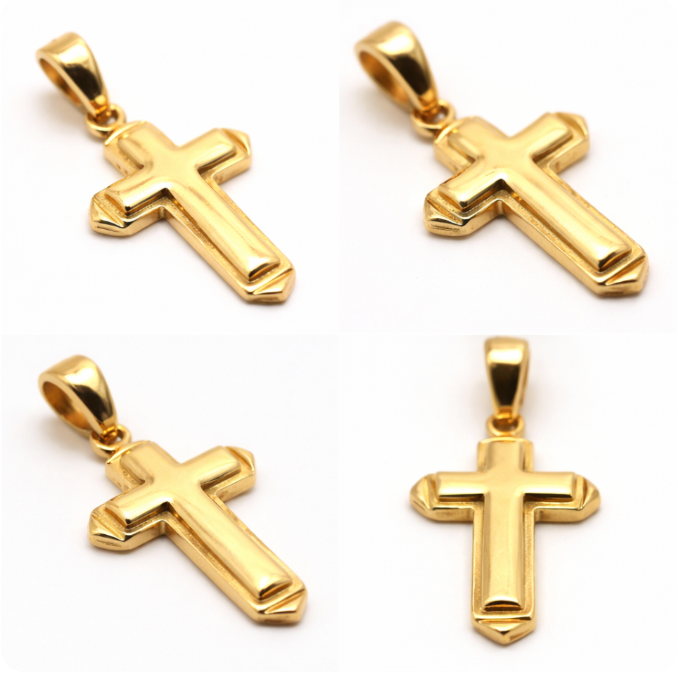 Kaedesigns New Genuine New 9ct 9K Yellow, Rose or White Gold Heavy Cross Pendant