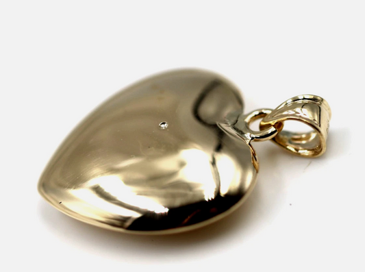 Kaedesigns 9ct Medium Bubble Yellow, Rose or White Gold Diamond Heart Pendant
