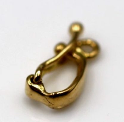 Genuine 18ct 18K Yellow Gold Oval Necklace Enhancer with Open Ring