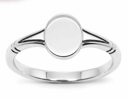 Genuine Solid 9ct 9K 375 Yellow, Rose or White Gold Oval Signet Ring - Choose your size Q to W