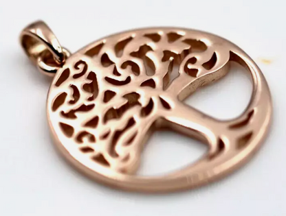 Kaedesigns New Genuine 9ct Yellow, Rose or White Gold Oval Filigree Tree Of Life Pendant