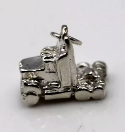 Genuine Sterling Silver 925 Prime Mover Truck Pendant / Charm