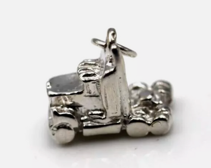 Genuine Sterling Silver 925 Prime Mover Truck Pendant / Charm