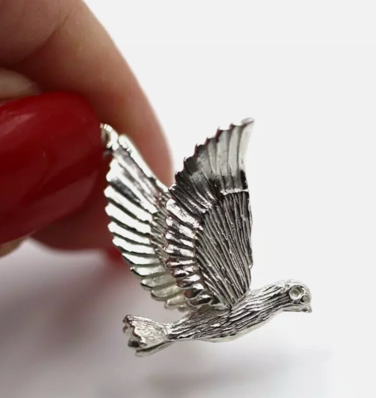 Kaedesigns New Sterling Silver Solid Dove Bird Pendant Or Charm