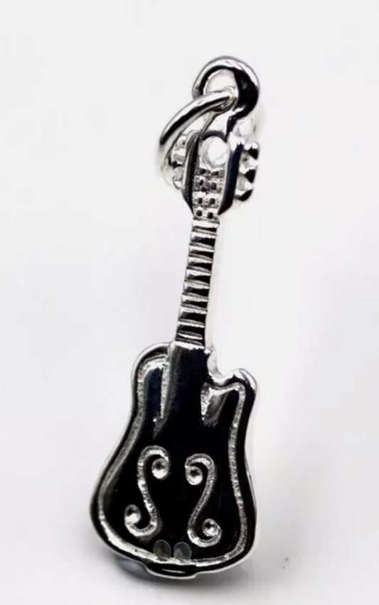 Kaedesigns New Genuine Sterling Silver 925 Guitar Pendant or Charm