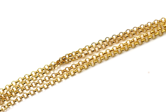Genuine Solid 9ct Yellow Gold Belcher Cable Chain Necklace 50cm 3.4grams 1.7mm