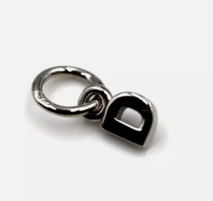 Genuine 9ct 9kt Tiny Very Small Yellow, Rose or White Gold Initial Pendant Charm D