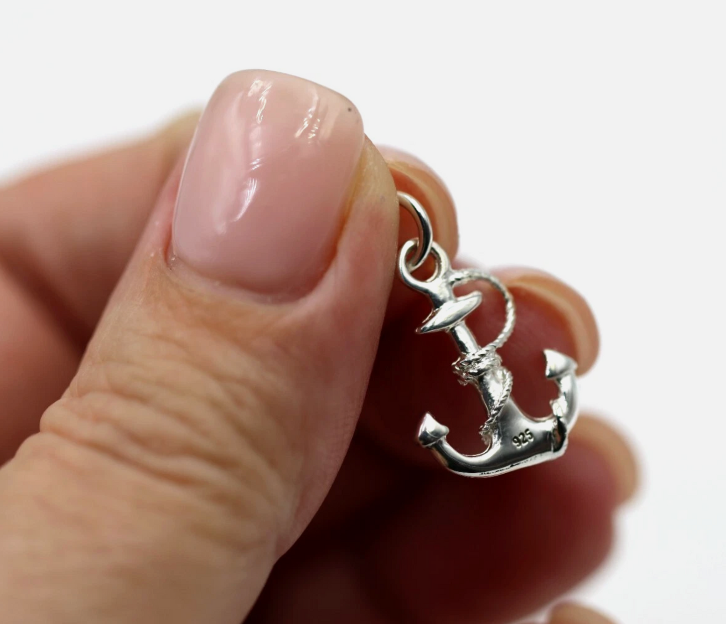 Genuine New Sterling Silver 925 Solid Anchor Boat Pendant Or Charm