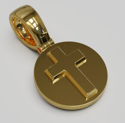 Genuine Heavy 18ct 18k 750 Yellow Gold Full Solid Heavy Cross Pendant