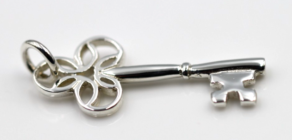 Kaedesigns Solid Genuine Sterling Silver 21st or 18th Key Pendant Charm