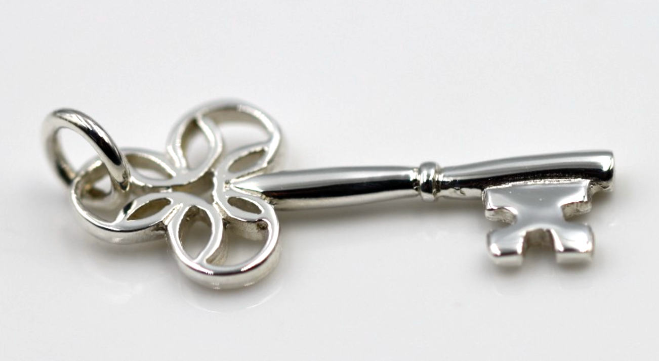 Kaedesigns Solid Genuine Sterling Silver 21st or 18th Key Pendant Charm