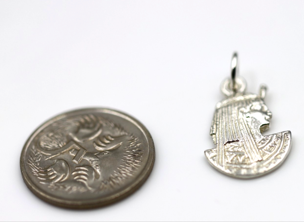 Sterling Silver 925 Egyptian Cleopatra Pendant / Charm