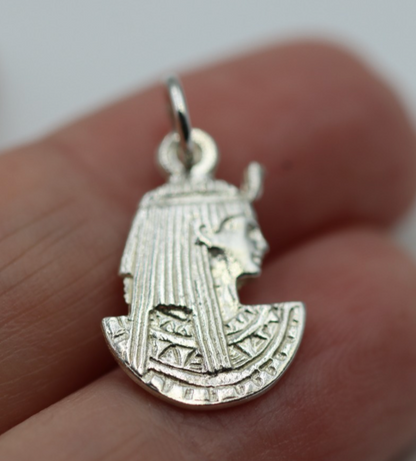 Sterling Silver 925 Egyptian Cleopatra Pendant / Charm