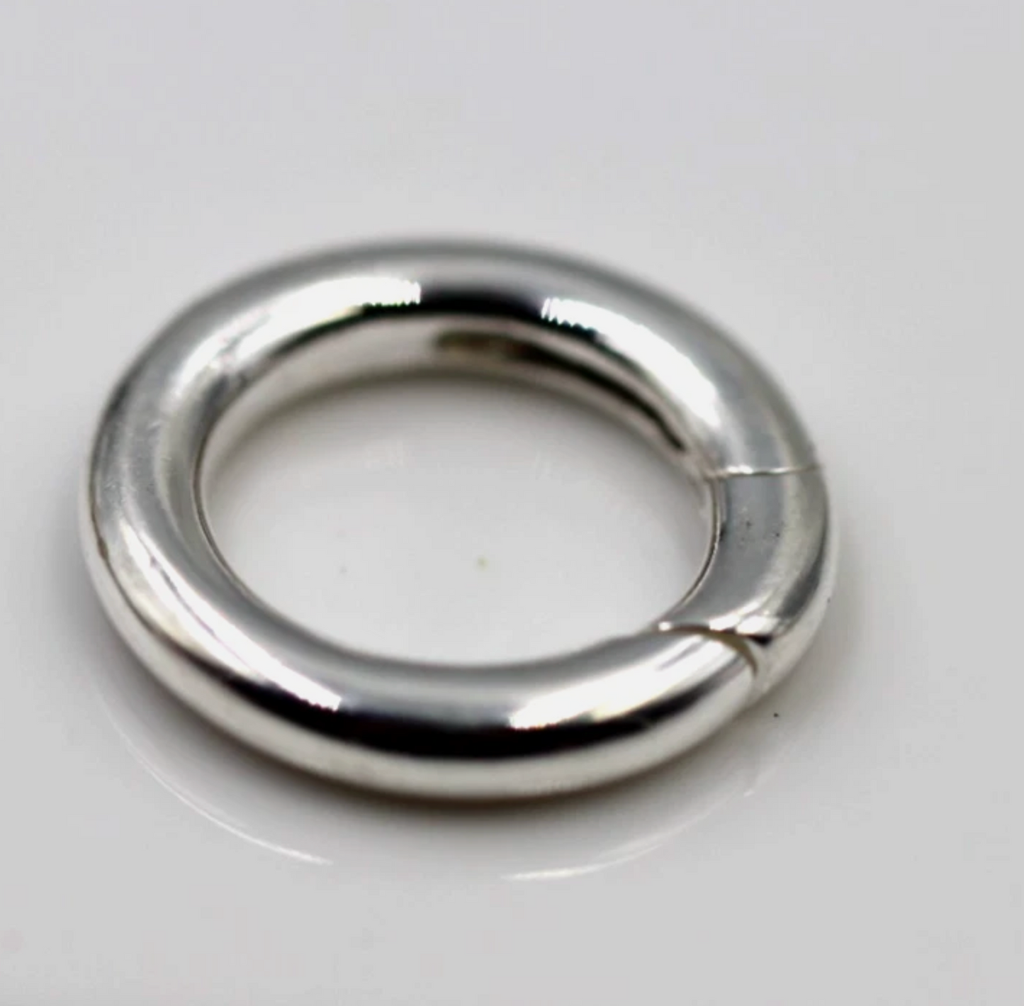 Sterling Silver 925 18mm Round Spring Circle Clasp Shortener Polished