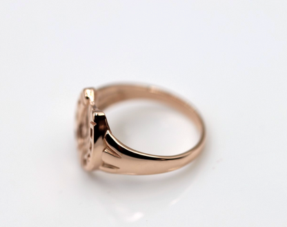 Genuine Solid Large 9ct 9kt Yellow, Rose or White Gold 375 Lucky Horseshoe Ring
