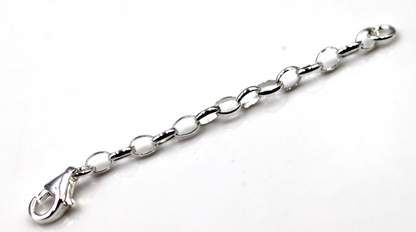 Sterling Silver 925 Chain Necklace Bracelet Extender Oval Belcher Link