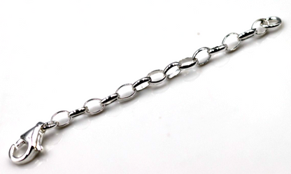 Sterling Silver 925 Chain Necklace Bracelet Extender Oval Belcher Link
