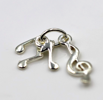 Kaedesigns New Sterling Silver 925 Lightweight Music Notes Pendant Charm