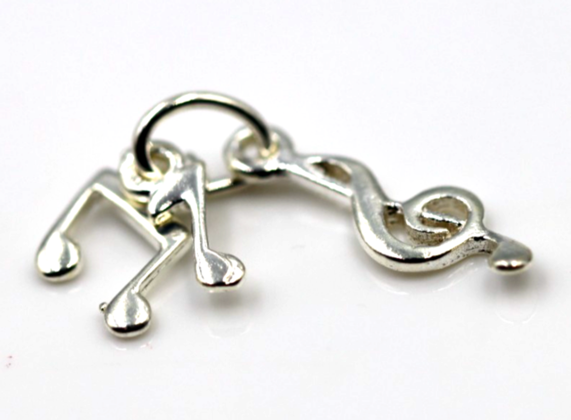 Kaedesigns New Sterling Silver 925 Lightweight Music Notes Pendant Charm