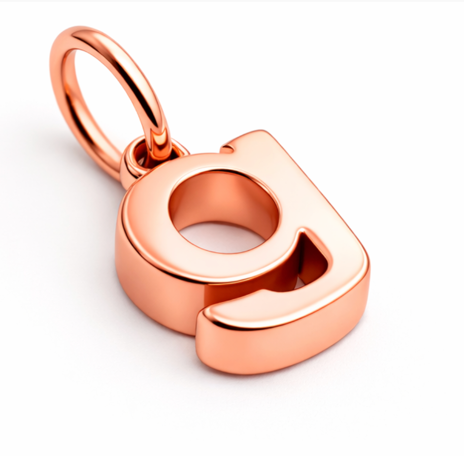 Kaedesigns, Genuine 9ct 9kt Genuine Solid Yellow, Rose or White Gold Initial Pendant G