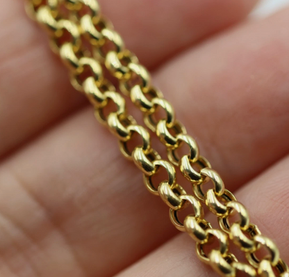 Genuine 18ct 18k 750 Yellow Gold Belcher Chain Necklace 50cm 3.8mm 9.5grams